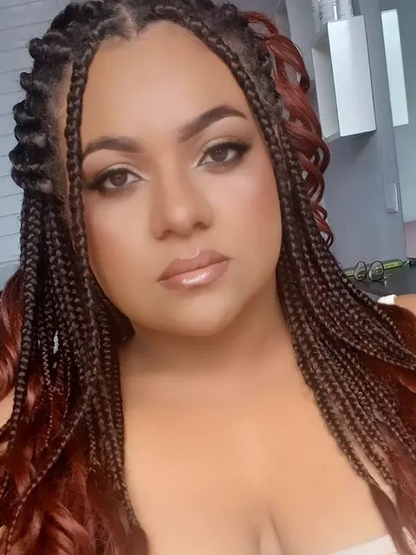 Trança com make
